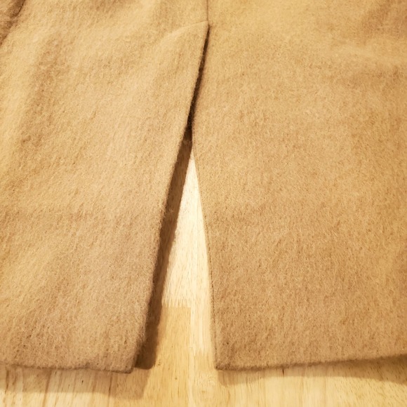 Nasty Gal Camel Colored Trench Coat Fuzzy Warm - Picture 6 of 8